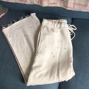 Loads of cute free people trendy splattered paint sweats!